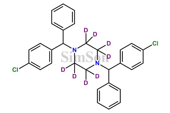 1,4bis((4-chlorophenyl)(phenyl)methyl)piperazine D8