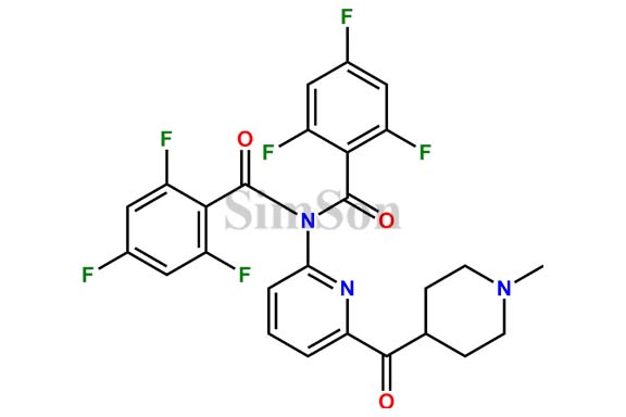 2,4,6-trifluoro-N-(6-(1-methylpiperidine-4-carbonyl)pyridin-2-yl)-N-(2,4,6-trifluorobenzoyl)benzamide