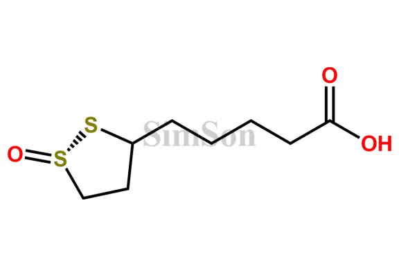 5-((1R)-1-oxo-1,2-dithiolane-3-yl)valeric acid
