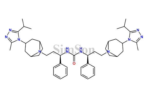 1-((1R)-3-(3-(3-isopropyl-5-methyl-4H-1,2,4-triazol-4-yl)-8-azabicyclo[3.2.1]octan-8-yl)-1-phenylpropyl)-3-((1S)-3-(3-(3-isopropyl-5-methyl-4H-1,2,4-triazol-4-yl)-8-azabicyclo[3.2.1]octan-8-yl)-1-phenylpropyl)urea