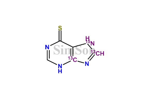 6-Mercaptopurine-13C2,15N