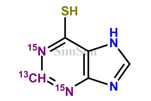 6-Mercaptopurine-13C,15N2