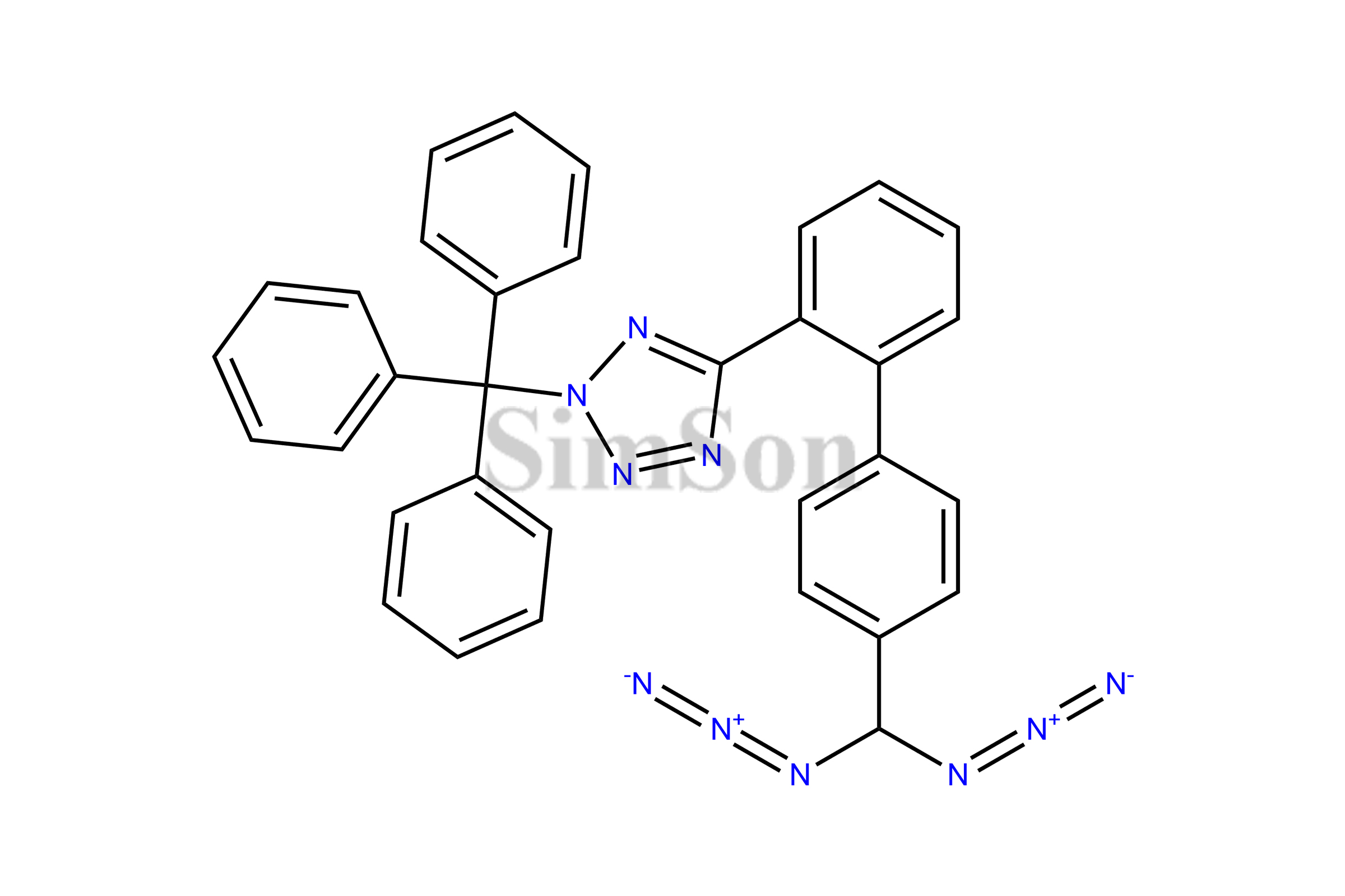 Trityl tetrazole diazide 