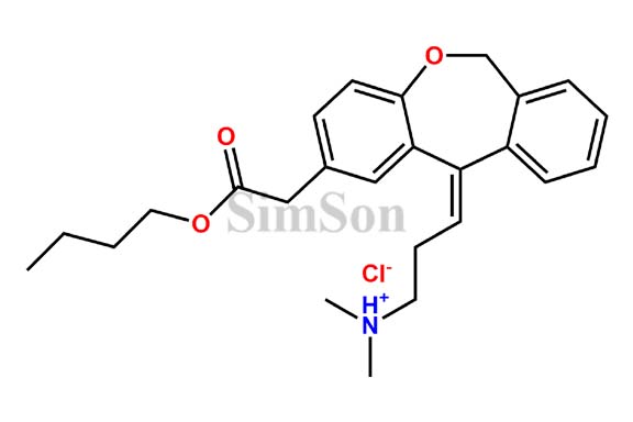 (Z)-3-(2-(2-butoxy-2-oxoethyl)dibenzo[b,e]oxepin-11(6H)-ylidene)-N,N-dimethylpropan-1-aminium chloride