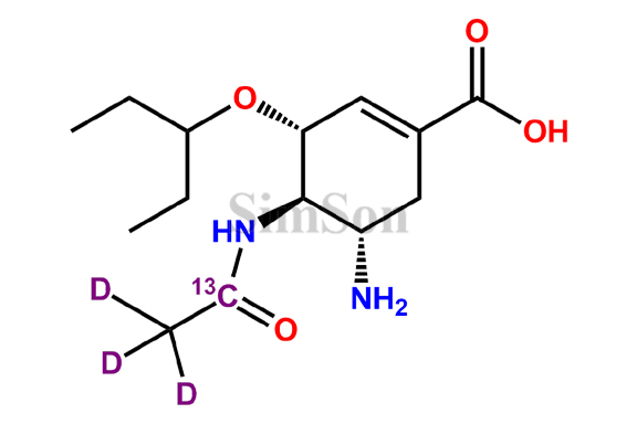Oseltamivir Acid 13C D3