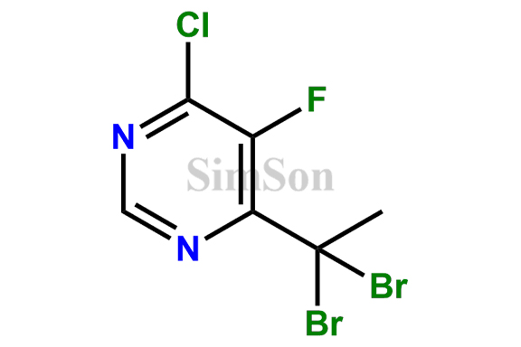 4-chloro-6-(1,1-dibromoethyl)-5-fluoropyrimidine