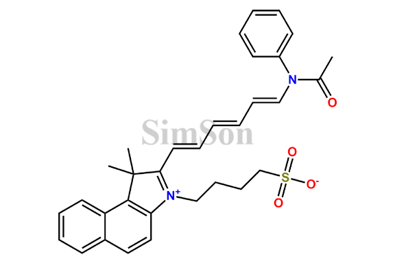 2-[6-(Acetylphenylamino)-1,3,5-hexatrienyl]-1,1-dimethyl-3-sulfobutyl-1H-benz[e]indolium	