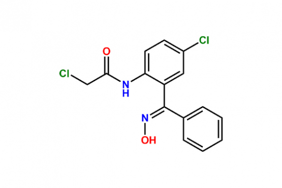 [2-Chloro-N-[ 4-chloro-2-[(hydroxyimino )phenylmethyl]phenyl]acetamide]