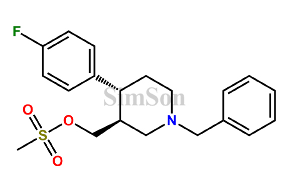 3-Piperidinemethanol,4-(4-fluorophenyl)-1-(phenylmethyl)-,3-methanesulfonate,(3S,4R)