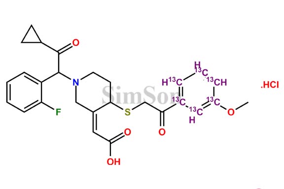 [13C6]-Prasugrel Metabolite Derivative Hydrochloride(Mixture Of Diastereomers)