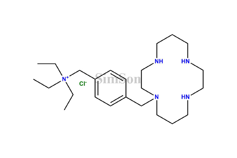 N-(4-((1,4,8,11-tetraazacyclotetradecane-1-yl)methyl)benzyl)-N,N-diethylethanaminium chloride