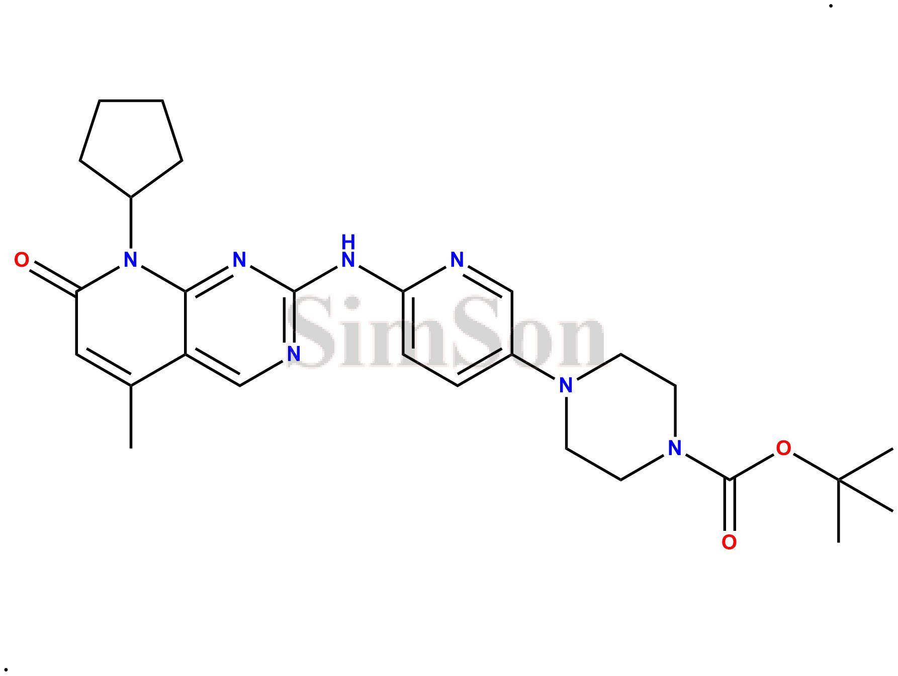 tert-butyl 4-(6-((8-cyclopentyl-5-methyl-7-oxo-7,8-dihydropyrido[2,3-d]pyrimidin-2-yl)amino)pyridin-3-yl)piperazine-1-carboxylate