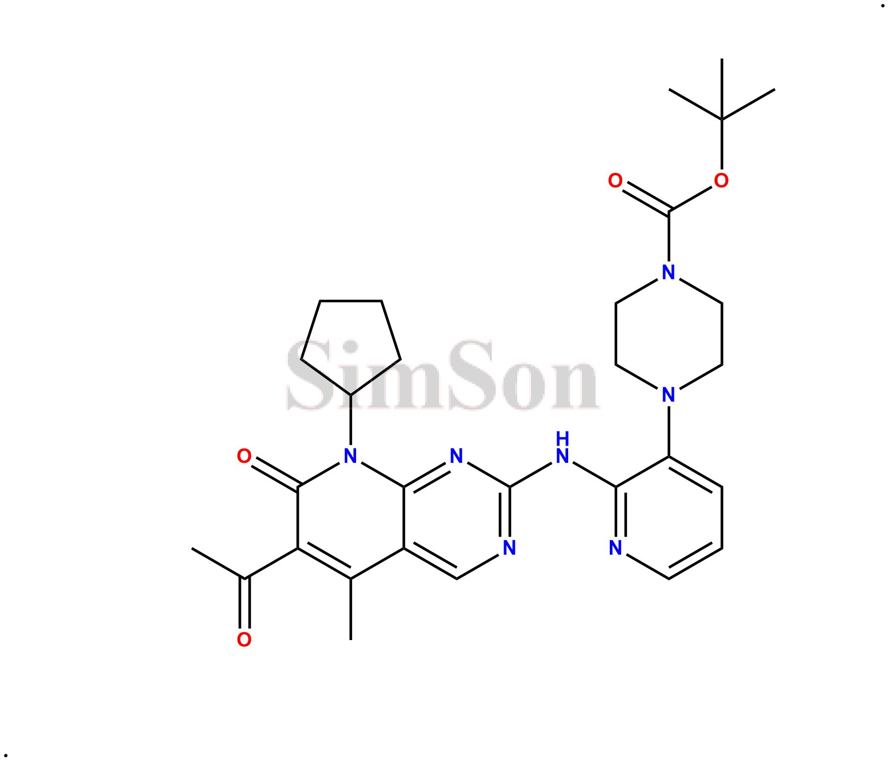tert-butyl 4-(2-((6-acetyl-8-cyclopentyl-5-methyl-7-oxo-7,8-dihydropyrido[2,3-d]pyrimidin-2-yl)amino)pyridin-3-yl)piperazine-1-carboxylate