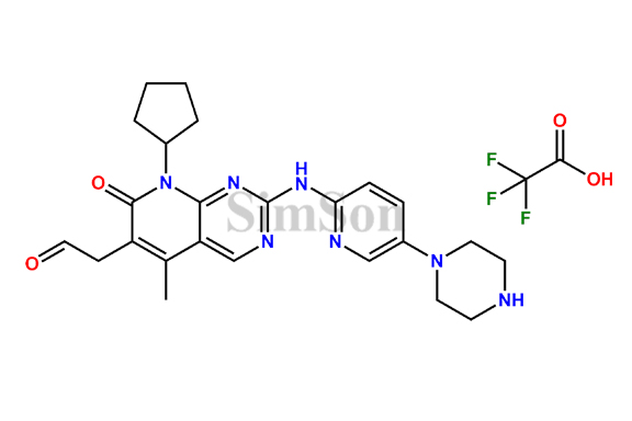 2-(8-cyclopentyl-5-methyl-7-oxo-2-((5-(piperazin-1-yl)pyridin-2-yl)amino)-7,8-dihydropyrido [2,3-d]pyrimidin-6-yl)acetaldehyde 2,2,2-trifluoroacetate
