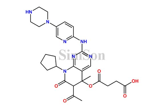 4-((6-acetyl-8-cyclopentyl-5-methyl-7-oxo-2-((5-(piperazin-1-yl)pyridin-2-yl)amino)-5,6,7,8-tetrahydropyrido[2,3-d]pyrimidin-5-yl)oxy)-4-oxobutanoic acid