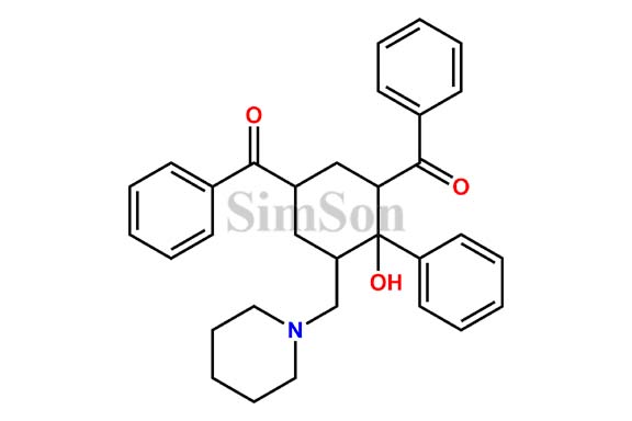 (4-Hydroxy-4-phenyl-5-(piperidin-1-ylmethyl)cyclohexane-1,3-diyl)bis(phenylmethanone)