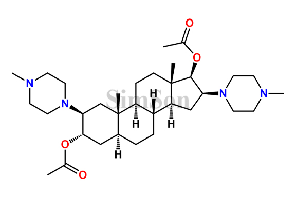 (2S,3S,5S,8R,9S,10S,13S,14S,16S,17R)-10,13-dimethyl-2,16-bis(4-methylpiperazin-1-yl)hexadecahydro-1H-cyclopenta[a]phenanthrene-3,17-diyl diacetate