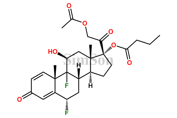 6alpha,9-Difluoroprednisolone 21-acetate 17-butyrate