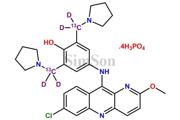 [13C2,2H4]-Pyronaridine Tetraphosphate Salt