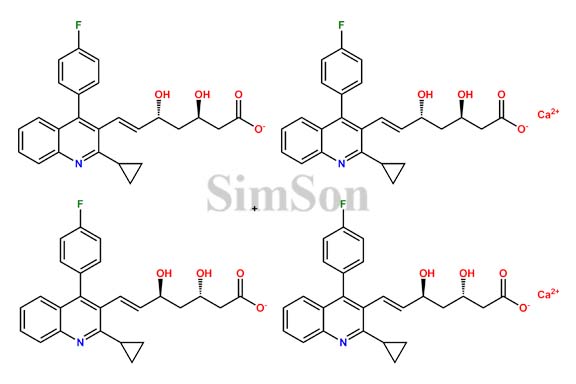 Pitavastatin Calcium-(3S,5S) and (3R,5R) Diastereomer Mixture