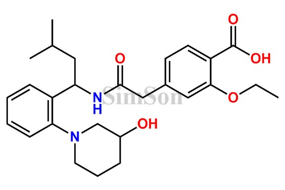 3`-Hydroxy Repaglinide (Mixture of Diastereomers)