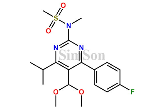 N-[5-dimethoxymethyl-4-(4-fluorophenyl)-6-isopropyl-pyrimidin-2-yl]-N-methyl methanesulfonamide