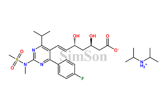 (E)-7-(4-(4-Fluorophenyl)-6-isopropyl-2-(methyl(methylsulfonyl)amino)pyrimidin-5-yl)-(3R,5R)-3,5-dihydroxy-hept-6-enoic acid diisopropylamine salt