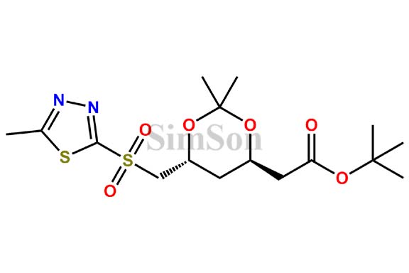 tert-butyl2-((4R,6R)-2,2-dimethyl-6-(((5-methyl-1,3,4-thiadiazol-2-yl)sulfonyl)methyl)-1,3-dioxan-4-yl)acetate