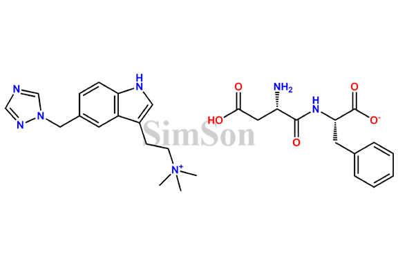 2-(5-((1H-1,2,4-triazol-1-yl)methyl)-1H-indol-3-yl)-N,N,N-trimethylethanaminium L-aspartyl-L-phenylalaninate