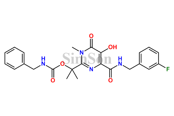 Benzyl (2-{4-[(3-fluorobenzyl) carbamoyl]-5-hydroxy-1-methyl-6-oxo-1,6-dihydropyrimidin-2-yl} propan-2-yl) carbamate