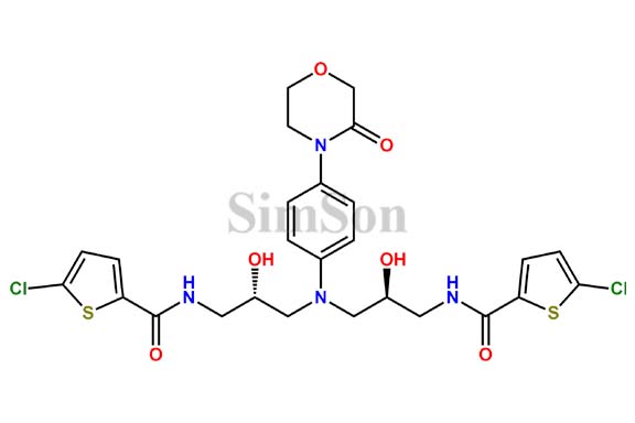 N,N`-((2S,2`S)-((4-(3-oxomorpholino)phenyl)azanediyl)bis(2-hydroxypropane-3,1-diyl))bis(5-chlorothiophene-2-carboxamide)