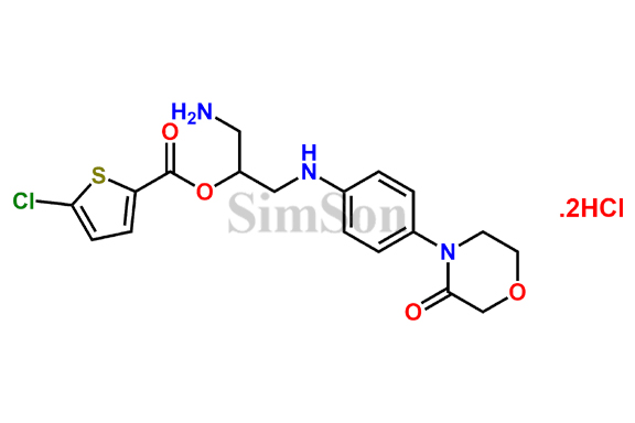 1-Amino-3-((4-(3-oxomorpholino)phenyl)amino)propan-2-yl 5-chlorothiophene-2-carboxylate dihydrochloride