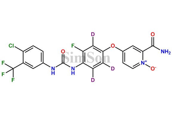 N-Desmethyl Regorafenib N-Oxide-D3