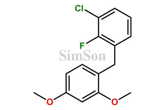 1-chloro-3-(2,4-dimethoxybenzyl)-2-fluorobenzene