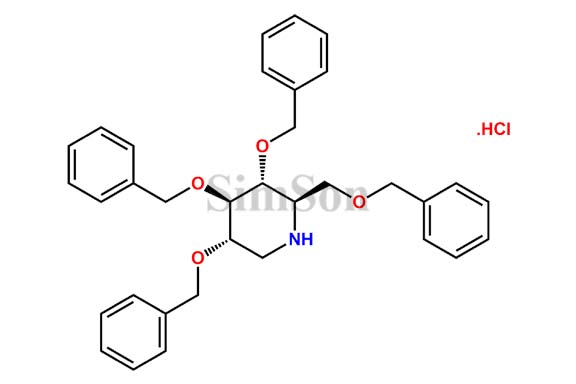 (2R,3R,4R,5S)-3,4,5-tris(benzyloxy)-2-[(benzyloxy)methyl]piperidine,hydrochloride
