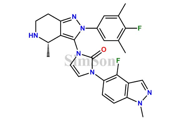 (S)-1-(4-Fluoro-1-methyl-1H-indazol-5-yl)-3-(2-(4-fluoro-3,5-dimethylphenyl)-4-methyl-4,5,6,7-tetrahydro-2H-pyrazolo[4,3-c]pyridin-3-yl)-1H-imidazol-2(3H)-one