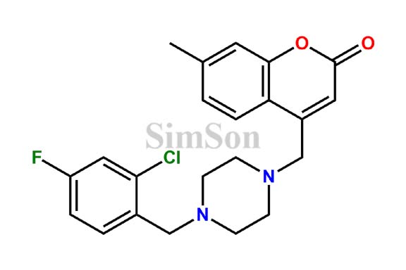 4-{[4-(2-chloro-4-fluorobenzyl)-1-piperazinyl]methyl}-7-methyl-2H-chromen-2-one