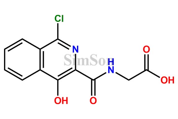 2-[(1-chloro-4-hydroxyisoquinoline-3-carbonyl)amino]acetic acid