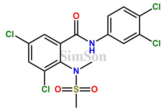 3,5-Dichloro-N-(3,4-dichlorophenyl)-2-[methyl(methylsulfonyl)amino]benzamide
