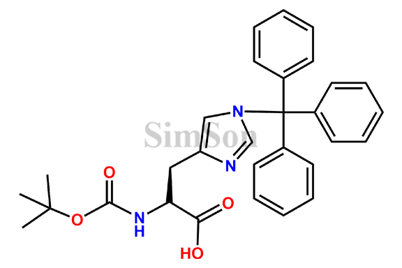 (2R)-2-((tert-butoxycarbonyl)amino)-3-(1-trityl-4,5-dihydro-1H-imidazol-4-yl)propanoic acid