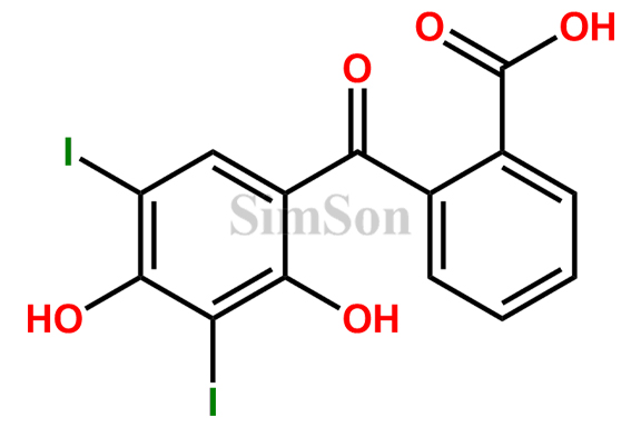 2-(2,4-dihydroxy-3,5-diiodobenzoyl)benzoic acid