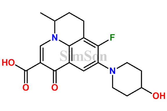 8-fluoro-9-(4-hydroxypiperidin-1-yl)-5-methyl-1-oxo-1,5,6,7-tetrahydropyrido[3,2,1-ij]quinoline-2-carboxylic acid