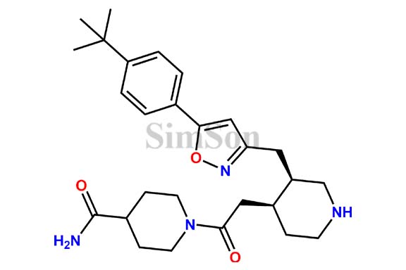 1-(2-((3R,4S)-3-((5-(4-(tert-Butyl)phenyl)isoxazol-3-yl)methyl)piperidin-4-yl)acetyl)piperidine-4-carboxamide