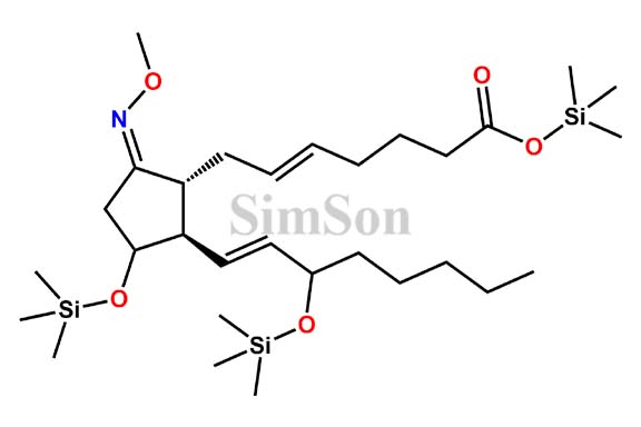 Trimethylsilyl(5E,9Z,13E)-9-(methoxyimino)-11,15-bis[Trimethylsilyl(5E,9Z,13E)-9-(methoxyimino)-11,15-bis[(trimethylsilyl)oxy]prosta-5,13-dien-1-oate