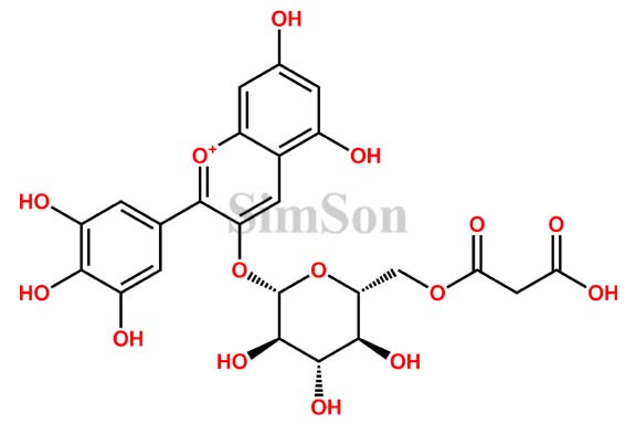 delphinidin 3-O-(6``-O-malonyl)-beta-D-glucoside
