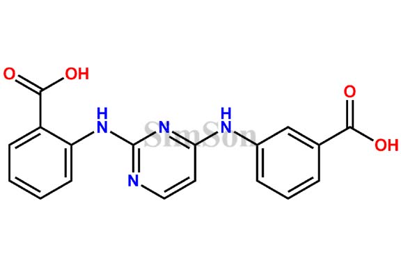 2-({4-[(3-carboxyphenyl)amino]pyrimidin-2-yl}amino)benzoic acid