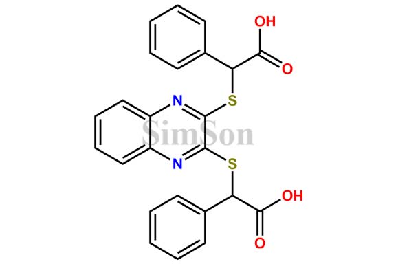 2-[(3-{[carboxy(phenyl)methyl]sulfanyl}quinoxalin-2-yl)sulfanyl]-2-phenylacetic acid