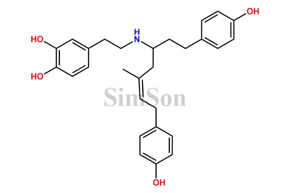 (Z)-4-(2-((1,7-bis(4-hydroxyphenyl)-5-methylhept-5-en-3-yl)amino)ethyl)benzene-1,2-diol