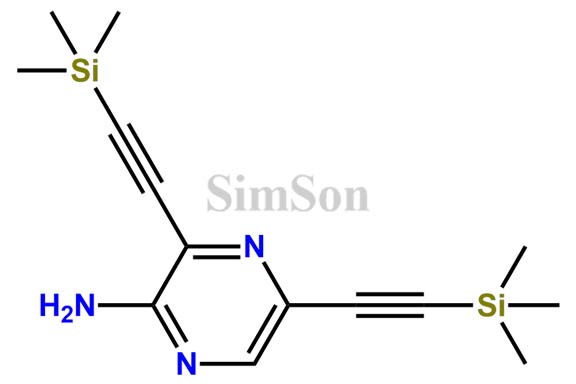 3,5-Bis((Trimethylsilyl)Ethynyl)pyrazin-2-Amine