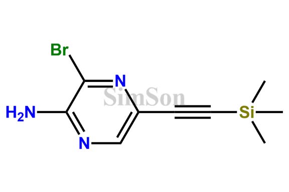 3-Bromo-5-((Trimethylsilyl)Ethynyl)Pyrazin-2-Amine